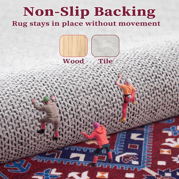 SERISSA 6x9 Washable Non Slip Boho Area Rug - Image 5