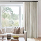 Natural Linen 100% Blackout Pinch Pleated Curtains 112 Inch Long | Room by Twodrapes