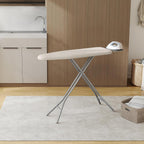 Yaheetech Foldable Ironing Board, Heavy Duty Iron Board with 9 Adjustable Heights, 4 Layer Cover and Safety Iron Rest, 52X14 Compact and Space Save Iron Board for Home Laundry Room Use, Beige