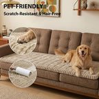 Fixwal Waterproof Flannel Dog Couch Cover, 27.6" x 82.7", Coffee | Integrated - Image 4