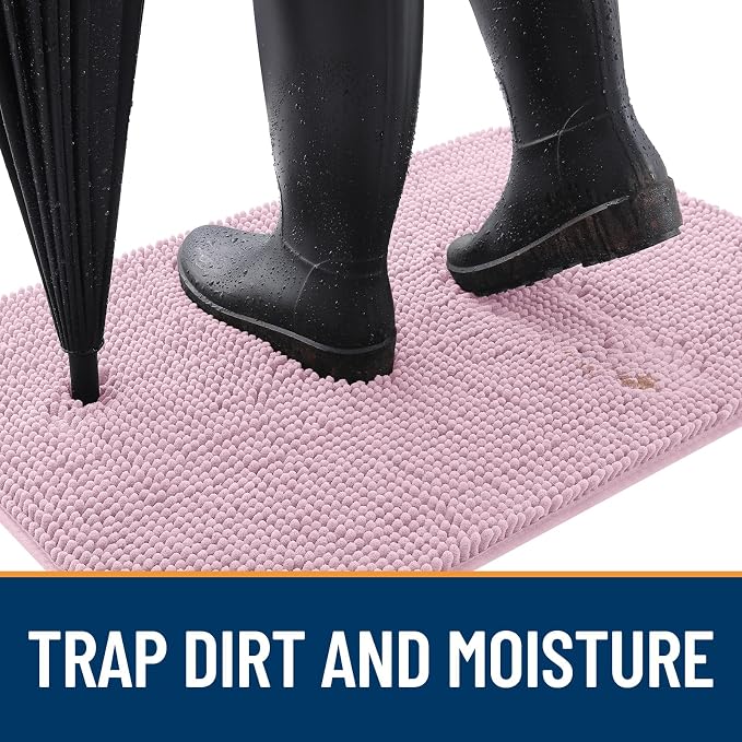 OLANLY Dog Door Mat for Muddy Paws 40x32, Super Absorbent Chenille Mud Mat | - Image 2