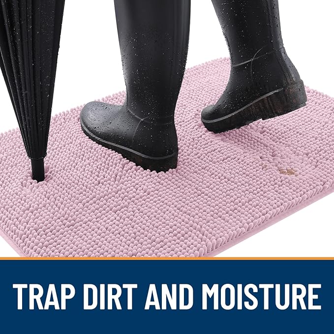 OLANLY Dog Door Mat for Muddy Paws 24x16, Super Absorbent Chenille Mud Mat | - Image 2