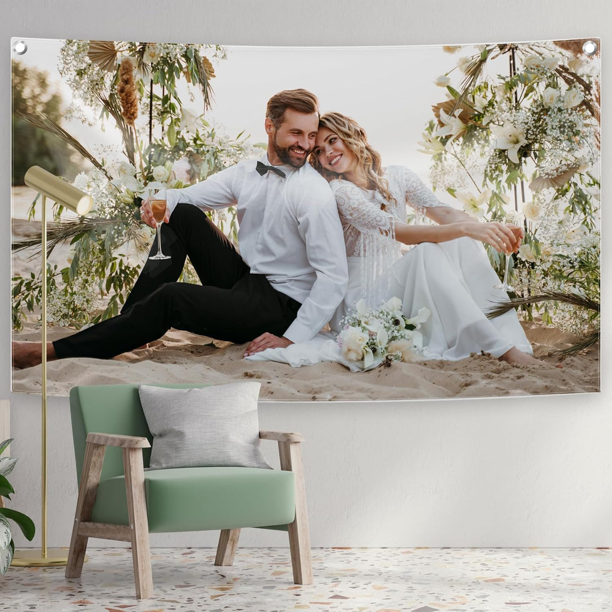 Personalized Custom Tapestry - Ships Next Business Day, Made in USA - Upload Your Own Image for a Unique Wall Hanging Backdrop, Perfect for Home & Living Room Decor, Bedroom Wall Art (60x103)