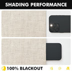 MIULEE 100% Blackout Linen Curtains 42 x 96 Inch Linen Beige 2 Panels | Thermal - Image 7