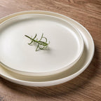 AmorArc Stoneware Dinnerware Sets, Wavy Rim Ceramic Plates and Bowls Sets, Highly Chip and Crack Resistant | Dishwasher & Microwave & Oven Safe Dishes set, Service for 8 (24pc)