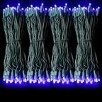 100Count (2pk of 50L) String Lights, LED Christmas Lights, 6" SPACING,Green Wire,Blue
