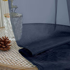 Chyhomenyc Navy Blue Sheer Curtains 90 Inches Long 2 Panels, Light Filtering - Image 7
