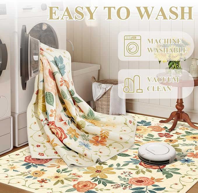 DUKINO 2x12 Washable Runner Rug, Non Slip Long Kitchen Rugs, Low Pile, Soft - Image 6