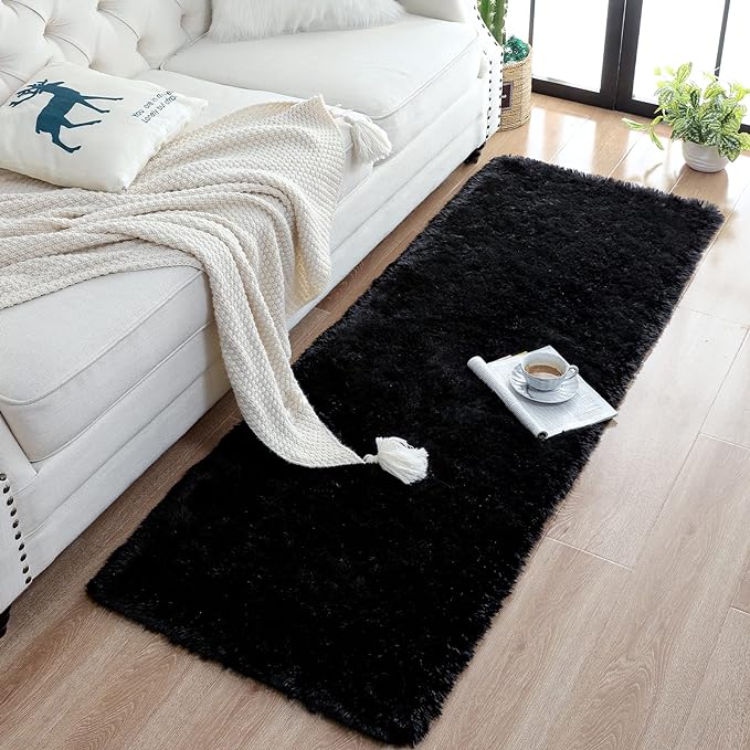 Chicrug Soft Runner Rug for Bedroom Living Room Plush Fluffy Rug 2x10 | Shag - Image 3