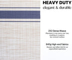 LEXMORE Placemats Set of 4 Vinyl/Plastic Woven Place Mats for Kitchen Table Indoor/Outdoor Washable Placemat Wipeable Dining Table Mats(Blue Skyline)