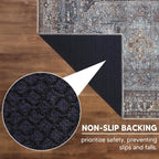 Keen Home Design 8x10 Rug - Machine Washable Area Rug with Non-Slip Backing, Ideal for Living Room, Dining Room, Bedroom - Vintage, Easy Clean, Durable, Low Pile Rug - (8' x 10')