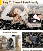 RELEANY Washable Area Rug, Runner 3'x9', Water Repellent, Pet Friendly - Image 4