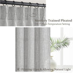 Light Gray Semi Sheer Viral 90 Inch Long Curtains - Image 4