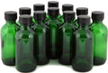 Vivaplex, 12, Green, 2 oz Glass Bottles, with Lids