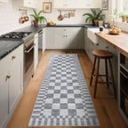 GarveeHome 2.5x8 Checkered Kitchen Runner Rug by GarveeHome