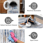 2x12 Washable Runner Rugs for Hallway: Long Abstract Runners for Entryway - Image 4