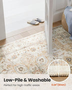AMADA HOMEFURNISHING Round 6ft Area Rugs, Low-Profile Washable Rug - Image 8
