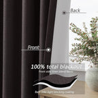 100% Blackout Curtains 102 Inch Length 2 Panels Set - Image 4