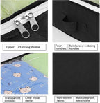 Budding Joy 90L Under Bed Storage Containers, Closet Organizers and Storage Bins, Foldable Underbed Storage Bags for Blankets, Towels, Comforter, Sweaters, Pillows, Linen Sheets, Wrapping Paper，Black
