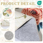 DUKINO 3x5 Area Rug, Floral Washable Rug - Image 5