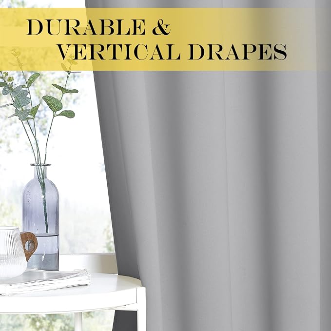 NICETOWN Blackout Drapery Curtain Panel 90 inches Long - Image 4