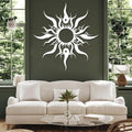 Hotuijxca Metal Wacky Sun Wall Art, Wacky Sun Metal Decor for Livingroom, Bedroom (White, 24"x23"/60x58cm, metal wall art)