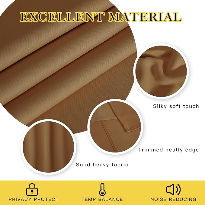 NICETOWN Bedroom Curtain 63 inch Length - Image 4