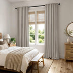 MIULEE 100% Blackout Linen Curtains 42 x 96 Inch Pebble Taupe 2 Panels | - Image 8