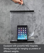 FALAMON Magnetic Poster Hanger Frame, 30x36 30x40 30x20 Teak Wood Magnet Poster Frame for Posters, Prints, Photos, Pictures, Maps, Scrolls, and Canvas Artwork(Black, 30")