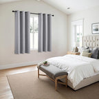 MIULEE Blackout Curtains for Bedroom 2 Panels 40 x 54 Inch Long Light Grey | - Image 6