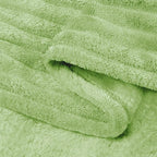 BEDELITE Ribbed Jacquard Green Fleece Twin Blanket - Image 6