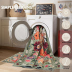 Floral Area Rug 4x6 for Bedroom Dining Room | Boho Style; Low Pile; Non - Image 5