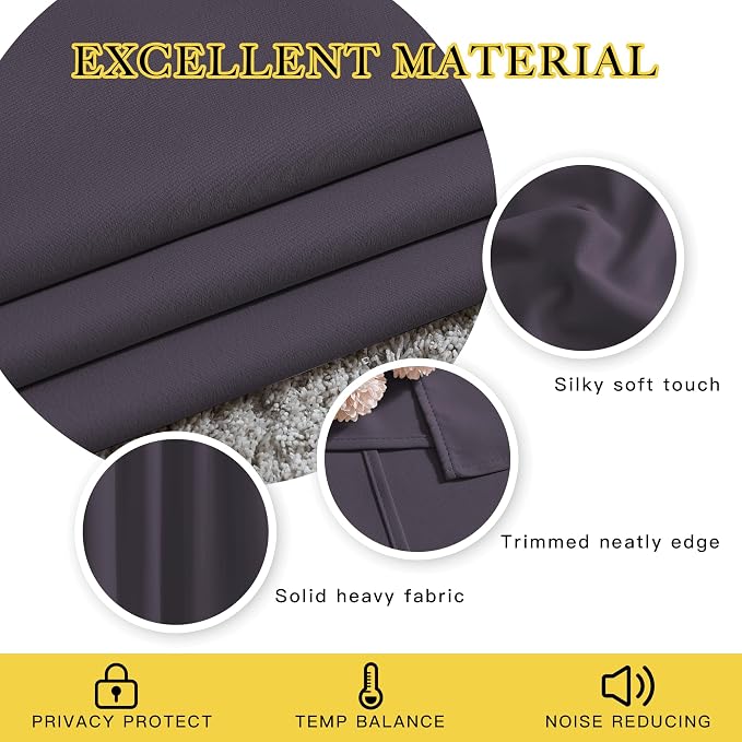 NICETOWN Blackout Curtain Panels 45 inches - Image 3