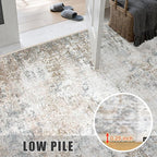 10x14 Area Rug Living Room: Modern Washable Indoor Carpet Brown | - Image 8