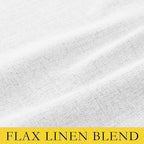 NICETOWN Greyish White 100% Blackout Linen Curtains 84" Long, Farmhouse Thick - Image 9