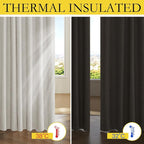 NICETOWN 100% Blackout Linen Curtains 90 inches Length - Image 6