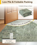 RELEANY Washable Area Rug, Runner 2'x8', Water Repellent, Pet Friendly - Image 4