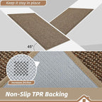 BEQHAUSE Dirt Trapper Door Mat 48" x 72", Non-Slip Washable Doormats, Low - Image 6
