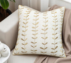 VAGMINE Embroidered Lollipop Cushion Cover - 20x20 Inches Square - 100% Cotton Ivory Throw Pillow Case - Soft Elegant Texture - Stylish Addition to Home Interiors, Bedroom, Office, Farmhouse