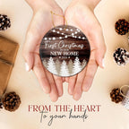First Christmas in New Home Ornament 2024, Housewarming Gifts Ceramic Ornament, New Home Gift Ideas 2024 for Christmas, First Home Presents for Women, Couple