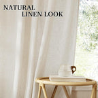 RYB HOME Sheer Curtains 108 inches, Extra Long Floor to Ceiling Curtains | - Image 4