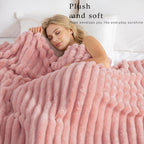 Exclusivo Mezcla Striped Fleece Throw Blanket - Image 2