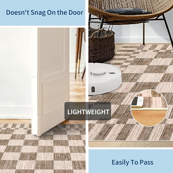 GarveeHome Checkered Rug 4x6 Area Rugs - Image 7
