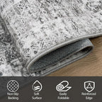Aelenmu 8x10 Area Rugs for Living Room Washable Bedroom Dining Room Grey | - Image 4