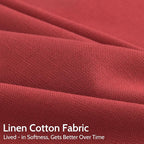 Christmas Red Linen 120 Inch Curtains - Image 4