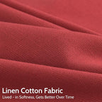 Christmas Red Linen Curtains 102 Inches Long - Image 4