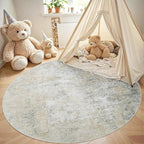 Aelenmu Round Rug 6ft Washable Rug - Image 4