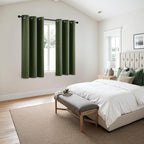 MIULEE Blackout Curtains for Bedroom 2 Panels 40 x 54 Inch Long Olive Green | - Image 6