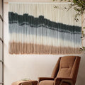 IOWER Large Macrame Wall Hanging Dip Dye Craftsmanship Fiber Yarn Wall Art Boho Wall Decor Home Decor 57''W x 35''L