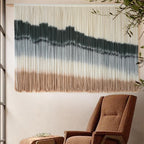 IOWER Large Macrame Wall Hanging Dip Dye Craftsmanship Fiber Yarn Wall Art Boho Wall Decor Home Decor 57''W x 35''L